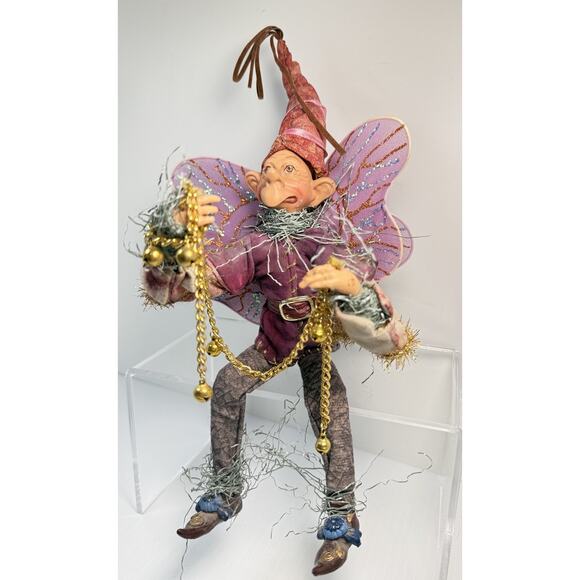 Fairy Elf Pixie Christmas Doll Figuine Bendable Shelf Sitter 13" Mark Roberts? - Picture 3 of 7